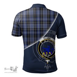 Scottish Clark (Lion) Clan Scotland Golf Plaid Polo Shirt with Scottish Flag Tartan Mens Polo Shirts Scottish Plaid Tartan Plaid - ScotsTee - scotstee.com