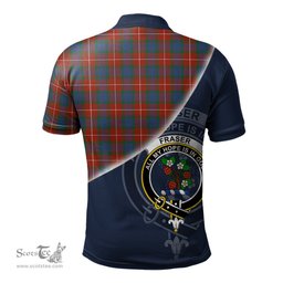 Scottish Fraser Ancient Clan Scotland Golf Plaid Polo Shirt with Scottish Flag Tartan Mens Polo Shirts Scottish Plaid Tartan Plaid - ScotsTee - scotstee.com