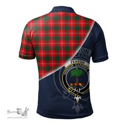 Scottish Fenton Clan Scotland Golf Plaid Polo Shirt with Scottish Flag Tartan Mens Polo Shirts Scottish Plaid Tartan Plaid - ScotsTee - scotstee.com