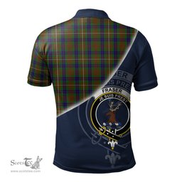 Scottish Fraser Hunting Clan Scotland Golf Plaid Polo Shirt with Scottish Flag Tartan Mens Polo Shirts Scottish Plaid Tartan Plaid - ScotsTee - scotstee.com