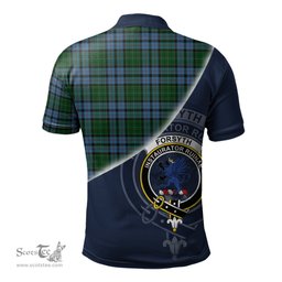 Scottish Forsyth Clan Scotland Golf Plaid Polo Shirt with Scottish Flag Tartan Mens Polo Shirts Scottish Plaid Tartan Plaid - ScotsTee - scotstee.com
