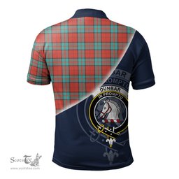 Scottish Dunbar Ancient Clan Scotland Golf Plaid Polo Shirt with Scottish Flag Tartan Mens Polo Shirts Scottish Plaid Tartan Plaid - ScotsTee - scotstee.com