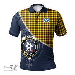 Scottish Jardine Modern Clan Scotland Golf Plaid Polo Shirt with Scottish Flag Tartan Mens Polo Shirts Scottish Plaid Tartan Plaid - ScotsTee - scotstee.com