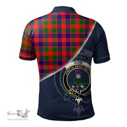 Scottish Gow of Skeoch Clan Scotland Golf Plaid Polo Shirt with Scottish Flag Tartan Mens Polo Shirts Scottish Plaid Tartan Plaid - ScotsTee - scotstee.com
