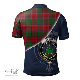 Scottish Grant Clan Scotland Golf Plaid Polo Shirt with Scottish Flag Tartan Mens Polo Shirts Scottish Plaid Tartan Plaid - ScotsTee - scotstee.com