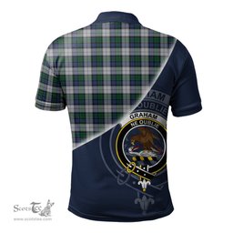 Scottish Graham Dress Clan Scotland Golf Plaid Polo Shirt with Scottish Flag Tartan Mens Polo Shirts Scottish Plaid Tartan Plaid - ScotsTee - scotstee.com