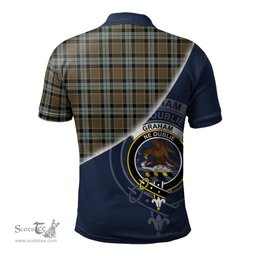 Scottish Graham of Menteith Weathered Clan Scotland Golf Plaid Polo Shirt with Scottish Flag Tartan Mens Polo Shirts Scottish Plaid Tartan Plaid - ScotsTee - scotstee.com
