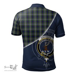 Scottish Davidson of Tulloch Dress Clan Scotland Golf Plaid Polo Shirt with Scottish Flag Tartan Mens Polo Shirts Scottish Plaid Tartan Plaid - ScotsTee - scotstee.com