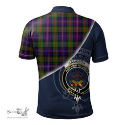 Scottish Cameron of Erracht Modern Clan Scotland Golf Plaid Polo Shirt with Scottish Flag Tartan Mens Polo Shirts Scottish Plaid Tartan Plaid - ScotsTee - scotstee.com