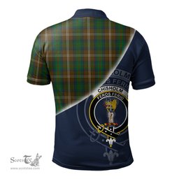 Scottish Chisholm Hunting Clan Scotland Golf Plaid Polo Shirt with Scottish Flag Tartan Mens Polo Shirts Scottish Plaid Tartan Plaid - ScotsTee - scotstee.com