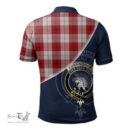 Scottish Cunningham Dress Clan Scotland Golf Plaid Polo Shirt with Scottish Flag Tartan Mens Polo Shirts Scottish Plaid Tartan Plaid - ScotsTee - scotstee.com