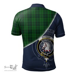 Scottish Dunbar Hunting Clan Scotland Golf Plaid Polo Shirt with Scottish Flag Tartan Mens Polo Shirts Scottish Plaid Tartan Plaid - ScotsTee - scotstee.com