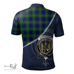 Scottish Johnstone Modern Clan Scotland Golf Plaid Polo Shirt with Scottish Flag Tartan Mens Polo Shirts Scottish Plaid Tartan Plaid - ScotsTee - scotstee.com