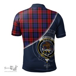 Scottish Graham of Menteith Red Clan Scotland Golf Plaid Polo Shirt with Scottish Flag Tartan Mens Polo Shirts Scottish Plaid Tartan Plaid - ScotsTee - scotstee.com