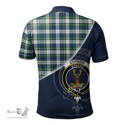 Scottish Gordon Dress Ancient Clan Scotland Golf Plaid Polo Shirt with Scottish Flag Tartan Mens Polo Shirts Scottish Plaid Tartan Plaid - ScotsTee - scotstee.com