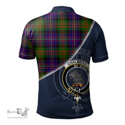 Scottish Chalmers Modern Clan Scotland Golf Plaid Polo Shirt with Scottish Flag Tartan Mens Polo Shirts Scottish Plaid Tartan Plaid - ScotsTee - scotstee.com