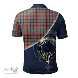 Scottish Hannay Dress Clan Scotland Golf Plaid Polo Shirt with Scottish Flag Tartan Mens Polo Shirts Scottish Plaid Tartan Plaid - ScotsTee - scotstee.com