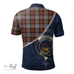 Scottish Cameron of Erracht Weathered Clan Scotland Golf Plaid Polo Shirt with Scottish Flag Tartan Mens Polo Shirts Scottish Plaid Tartan Plaid - ScotsTee - scotstee.com
