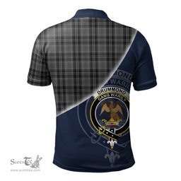 Scottish Drummond Grey Clan Scotland Golf Plaid Polo Shirt with Scottish Flag Tartan Mens Polo Shirts Scottish Plaid Tartan Plaid - ScotsTee - scotstee.com
