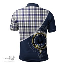 Scottish Hannay Modern Clan Scotland Golf Plaid Polo Shirt with Scottish Flag Tartan Mens Polo Shirts Scottish Plaid Tartan Plaid - ScotsTee - scotstee.com