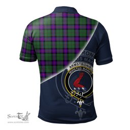 Scottish Armstrong Modern Clan Scotland Golf Plaid Polo Shirt with Scottish Flag Tartan Mens Polo Shirts Scottish Plaid Tartan Plaid - ScotsTee - scotstee.com