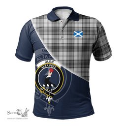 Scottish Glen Clan Scotland Golf Plaid Polo Shirt with Scottish Flag Tartan Mens Polo Shirts Scottish Plaid Tartan Plaid - ScotsTee - scotstee.com