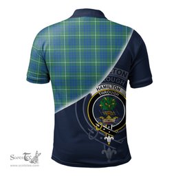 Scottish Hamilton Hunting Ancient Clan Scotland Golf Plaid Polo Shirt with Scottish Flag Tartan Mens Polo Shirts Scottish Plaid Tartan Plaid - ScotsTee - scotstee.com