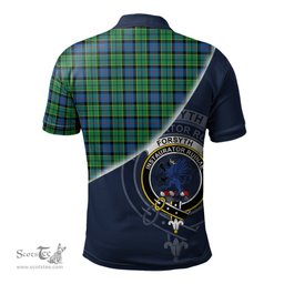 Scottish Forsyth Ancient Clan Scotland Golf Plaid Polo Shirt with Scottish Flag Tartan Mens Polo Shirts Scottish Plaid Tartan Plaid - ScotsTee - scotstee.com