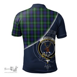 Scottish Forbes Clan Scotland Golf Plaid Polo Shirt with Scottish Flag Tartan Mens Polo Shirts Scottish Plaid Tartan Plaid - ScotsTee - scotstee.com