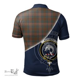 Scottish Kennedy Weathered Clan Scotland Golf Plaid Polo Shirt with Scottish Flag Tartan Mens Polo Shirts Scottish Plaid Tartan Plaid - ScotsTee - scotstee.com