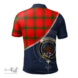 Scottish Darroch Clan Scotland Golf Plaid Polo Shirt with Scottish Flag Tartan Mens Polo Shirts Scottish Plaid Tartan Plaid - ScotsTee - scotstee.com