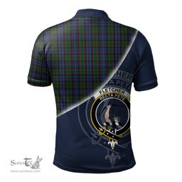 Scottish Fletcher Clan Scotland Golf Plaid Polo Shirt with Scottish Flag Tartan Mens Polo Shirts Scottish Plaid Tartan Plaid - ScotsTee - scotstee.com