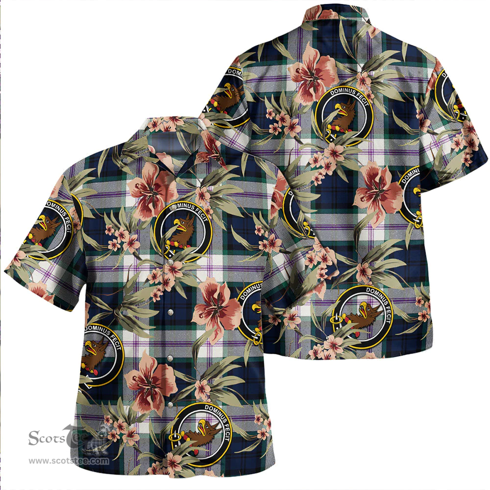Scottish Baird Dress (Baines Dress) Clan Tartan Hawaiian Shirt - Tropical Old Style Scottish Plaid Tartan Plaid