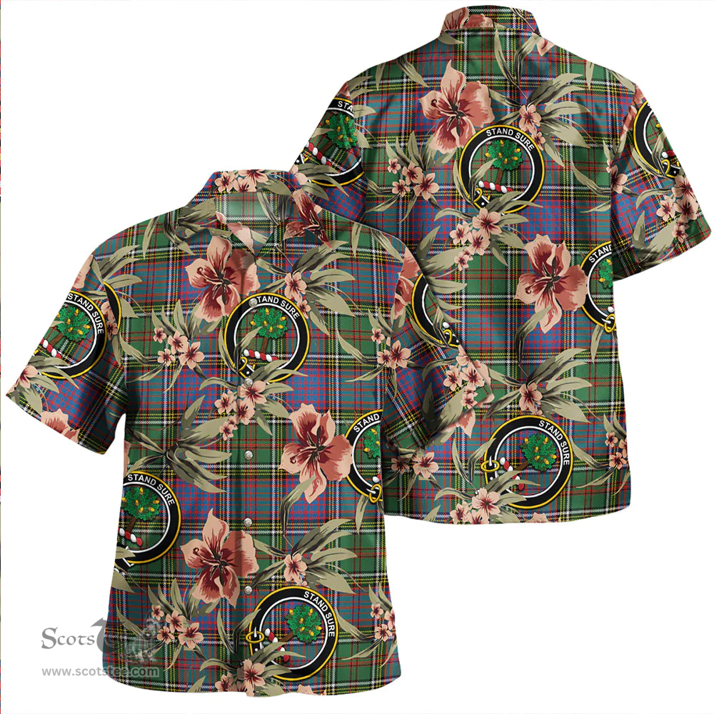 Scottish Anderson of Kinneddar Hunting Weathered Clan Tartan Hawaiian Shirt - Tropical Old Style Scottish Plaid Tartan Plaid