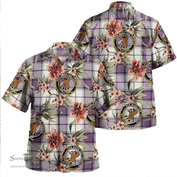 Scottish Alexander of Menstry Dress Weathered Clan Tartan Hawaiian Shirt - Tropical Old Style Scottish Plaid Tartan Plaid