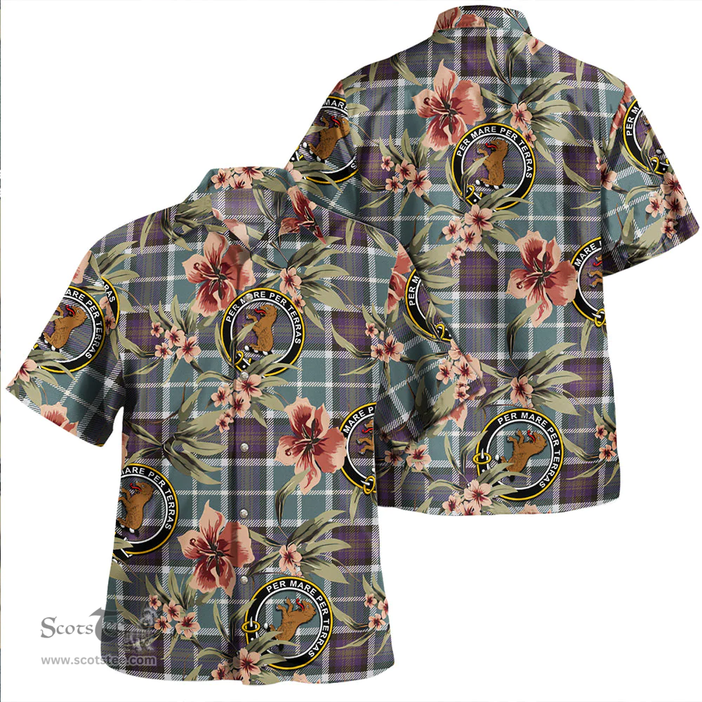 Scottish Alexander of Menstry Weathered Clan Tartan Hawaiian Shirt - Tropical Old Style Scottish Plaid Tartan Plaid