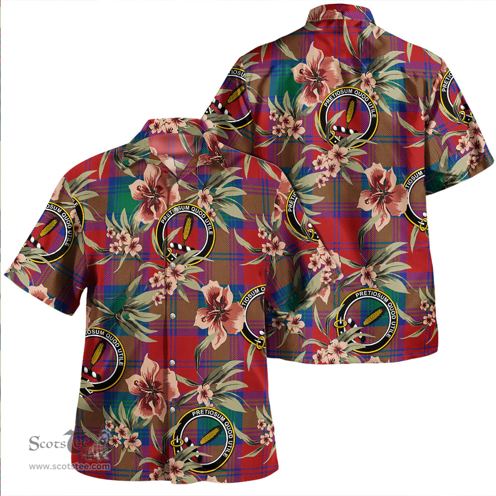 Scottish Auchinleck Clan Tartan Hawaiian Shirt - Tropical Old Style Scottish Plaid Tartan Plaid