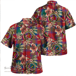 Scottish Auchinleck Clan Tartan Hawaiian Shirt - Tropical Old Style Scottish Plaid Tartan Plaid