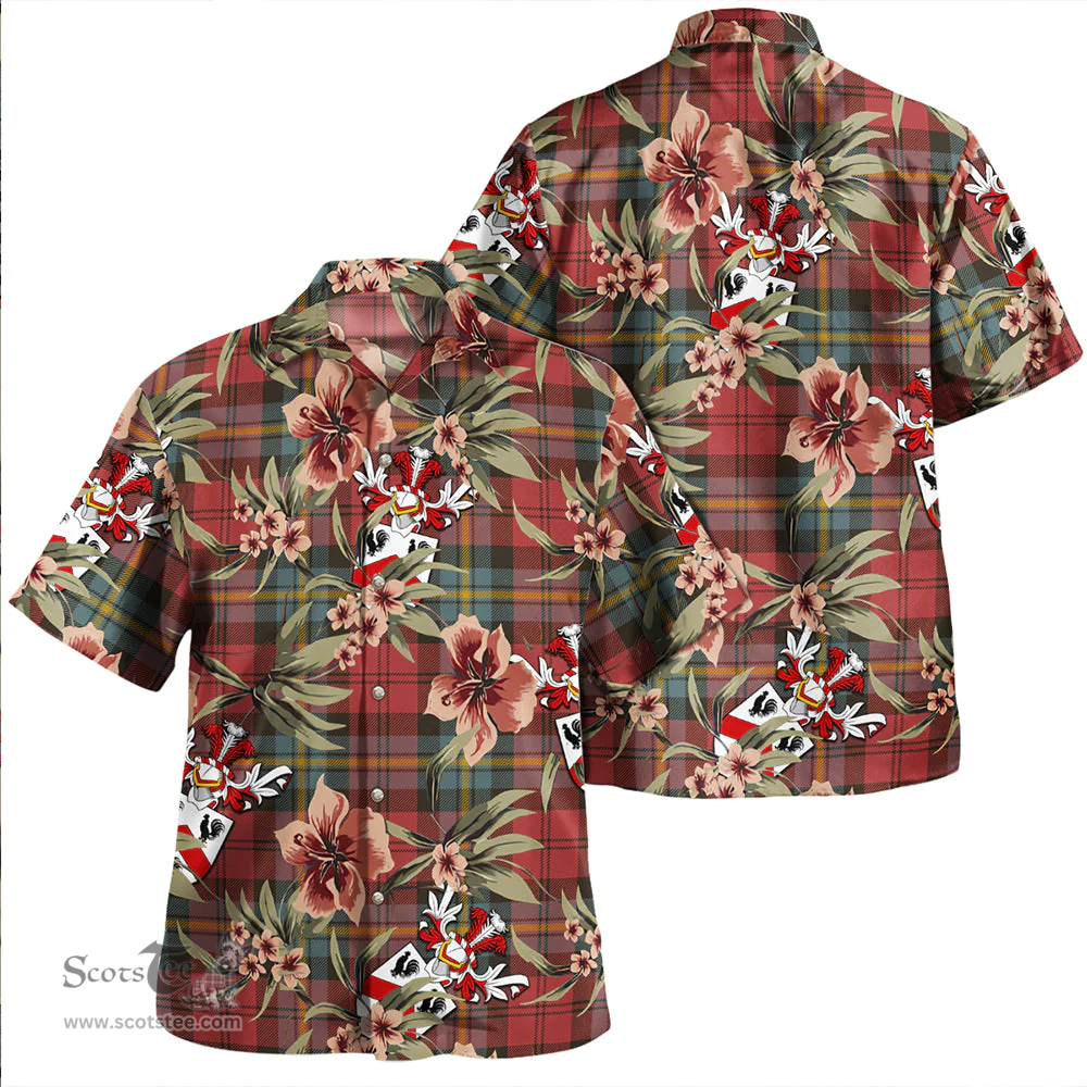 Scottish Aitken Weathered Clan Tartan Hawaiian Shirt - Tropical Old Style Scottish Plaid Tartan Plaid