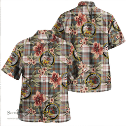 Scottish Cameron of Erracht Dress Weathered 2 Clan Tartan Hawaiian Shirt - Tropical Old Style Scottish Plaid Tartan Plaid