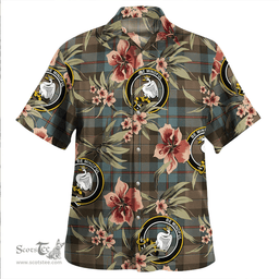 Scottish Campbell of Cawdor Weathered 2 Clan Tartan Hawaiian Shirt - Tropical Old Style Scottish Plaid Tartan Plaid