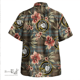 Scottish Campbell of Cawdor Weathered 2 Clan Tartan Hawaiian Shirt - Tropical Old Style Scottish Plaid Tartan Plaid