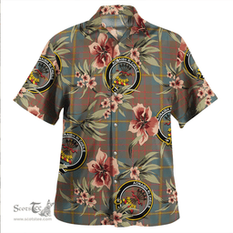 Scottish Cameron of Lochiel Hunting Weathered 2 Clan Tartan Hawaiian Shirt - Tropical Old Style Scottish Plaid Tartan Plaid