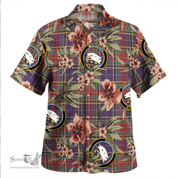 Scottish Bethune Weathered Clan Tartan Hawaiian Shirt - Tropical Old Style Scottish Plaid Tartan Plaid