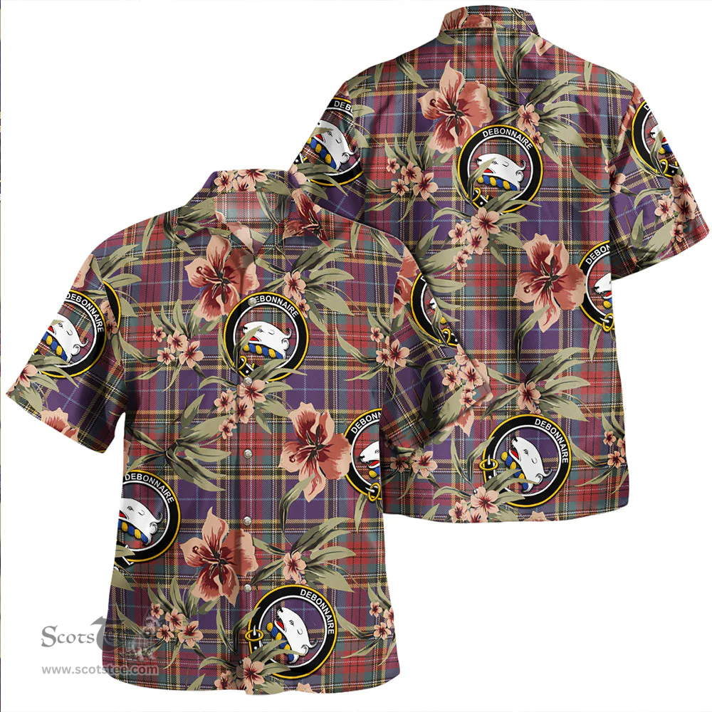 Scottish Bethune Weathered Clan Tartan Hawaiian Shirt - Tropical Old Style Scottish Plaid Tartan Plaid