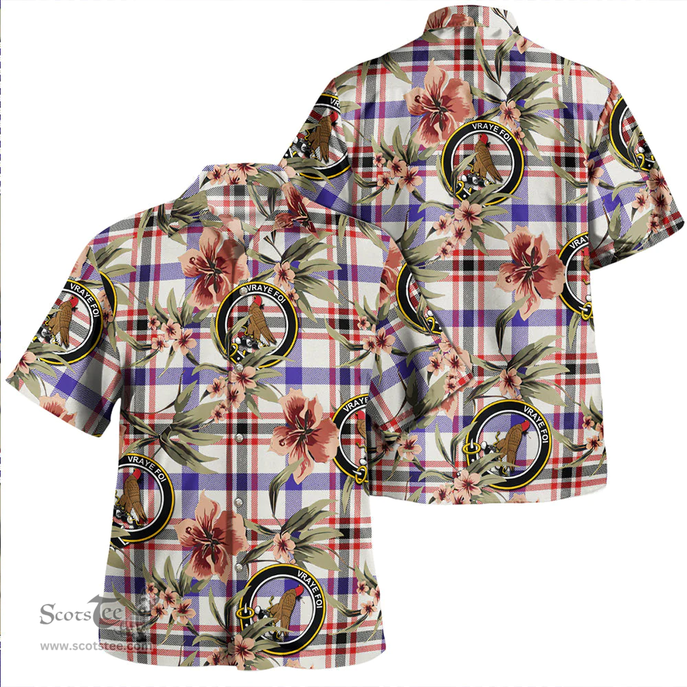 Scottish Boswell Dress Modern Clan Tartan Hawaiian Shirt - Tropical Old Style Scottish Plaid Tartan Plaid