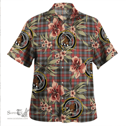 Scottish Borthwick Weathered Clan Tartan Hawaiian Shirt - Tropical Old Style Scottish Plaid Tartan Plaid