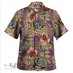 Scottish Bowie Weathered Clan Tartan Hawaiian Shirt - Tropical Old Style Scottish Plaid Tartan Plaid