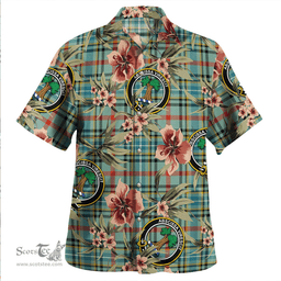 Scottish Bisset Ancient Clan Tartan Hawaiian Shirt - Tropical Old Style Scottish Plaid Tartan Plaid