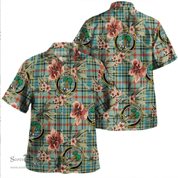 Scottish Bisset Ancient Clan Tartan Hawaiian Shirt - Tropical Old Style Scottish Plaid Tartan Plaid